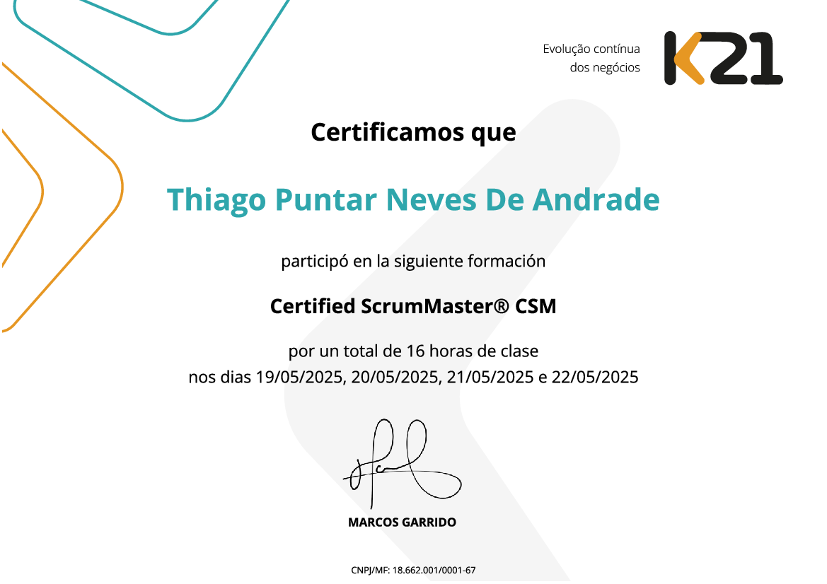 Certificado K21